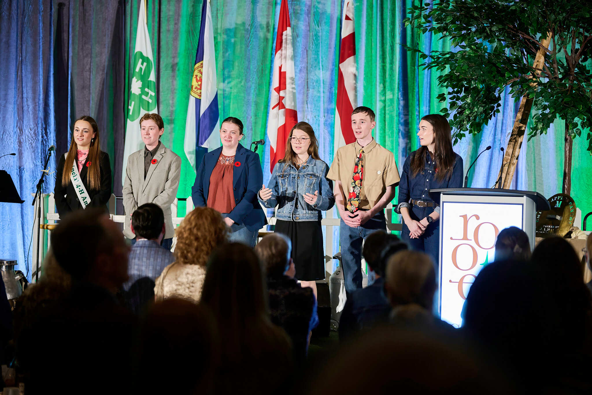 4H Youth On stage at Rooted Gala